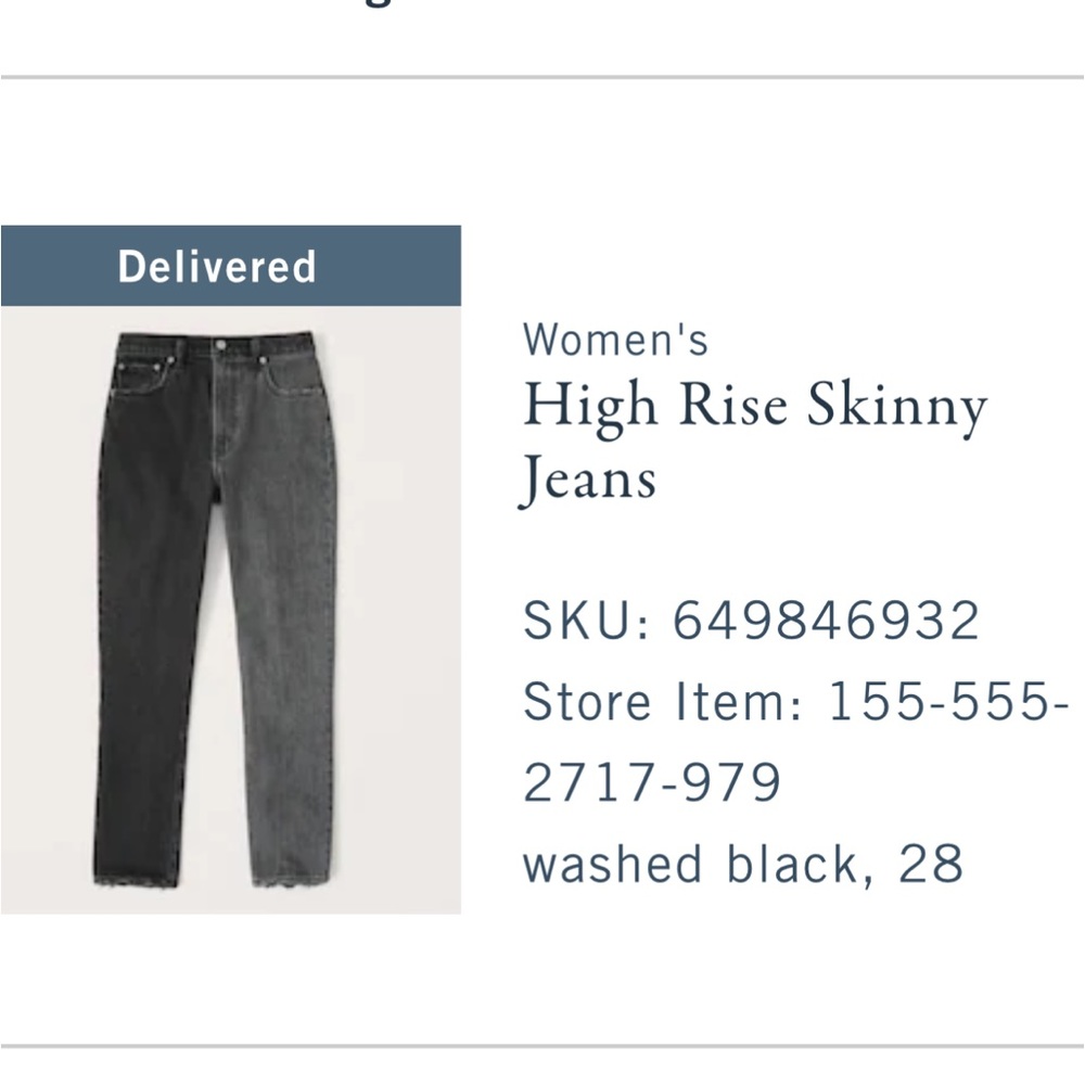 Abercrombie skinny high rise